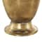 Gold Metal Weathered Vintage Amphora Decorative Vase with Scroll Handles